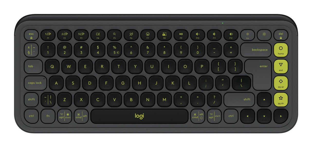 Teclado Ingles Logitech Pop Icon Keys Bluetooth Qwerty Internacional De Ee.Uu. Grafito, Verde
