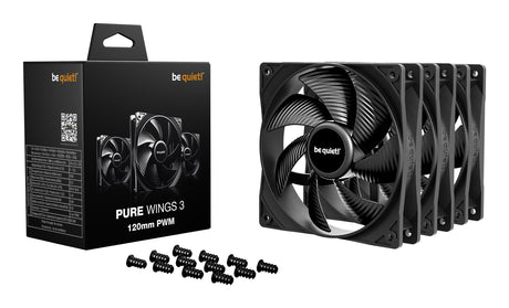 EAN 4260052193877 - be quiet! Pure Wings 3 120 mm PWM Triple Pack Carcasa del ordenador Ventilador 12 cm Negro 3 pieza(s) imagen 3