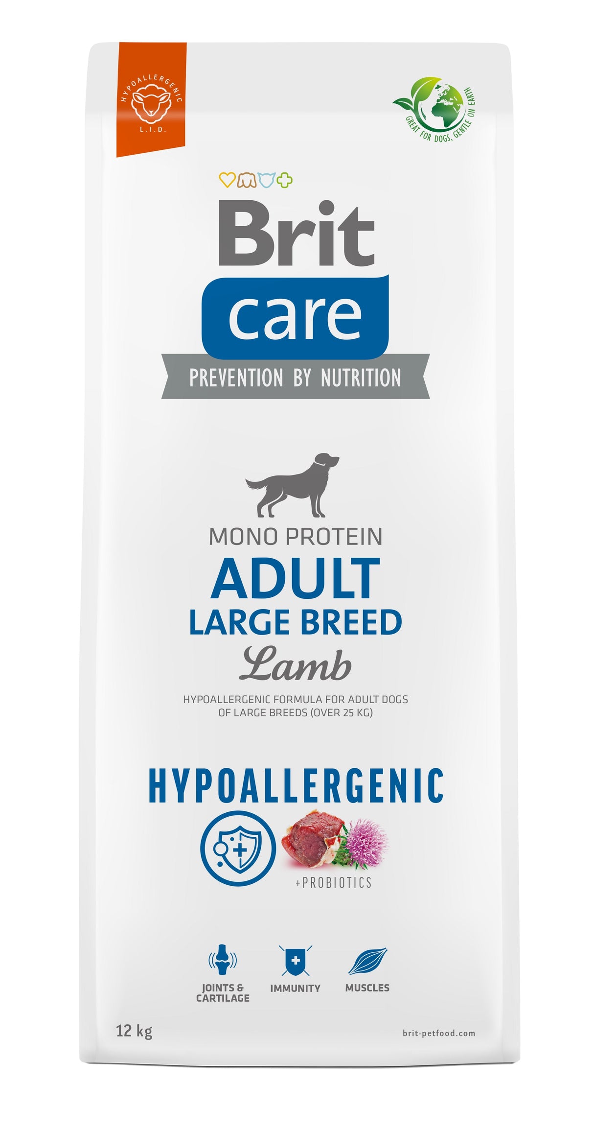 Brit Care Hypoallergenic Adult Large Breed Lamb - Alimento Seco Para Perros - 12 Kg
