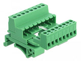 Terminalblock Set Für Hutschienen 8 Pin Mit Rastermass 5,08 Mm Gewinkelt
