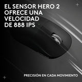 Logitech G Pro X Superlight 2c Ratón Gaming 5 Botones Inalámbrico Cableado 2.4 Ghz Usb Receptor Usb De Logitech Lightspeed Negro
