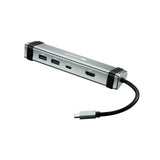 Hub 4 Puertos Usb-C Gris Canyon