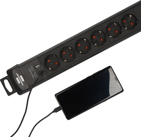 EAN 4007123694556 - Brennenstuhl 1951160608 base múltiple 3 m 6 salidas AC Interior Negro imagen 5