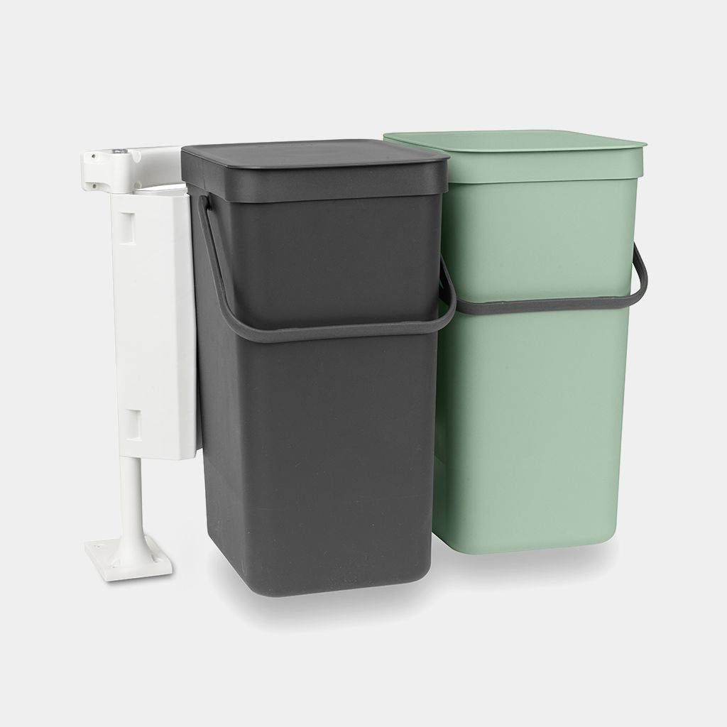 Brabantia Sort & Go Abfallbehäl. 2 X 16 L Dark Grey & Jade Green