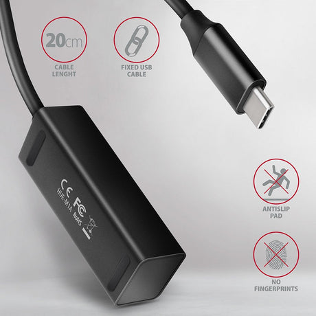 EAN 8595247905635 - Axagon HUE-M1C hub de interfaz USB 3.2 Gen 1 (3.1 Gen 1) Type-C 5000 Mbit/s Negro imagen 4