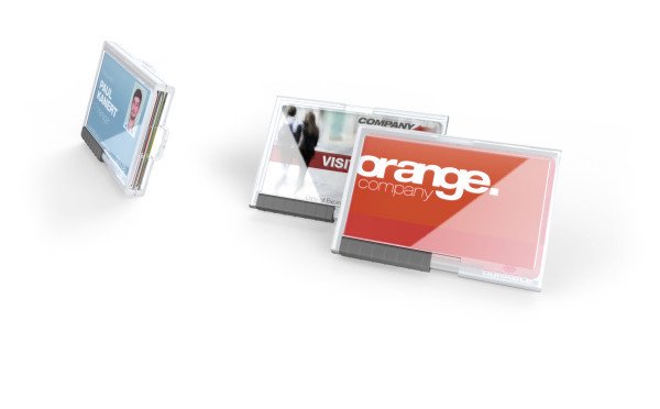 Tarjetero Durable Pushbox Mono 10 Piezas Transparente