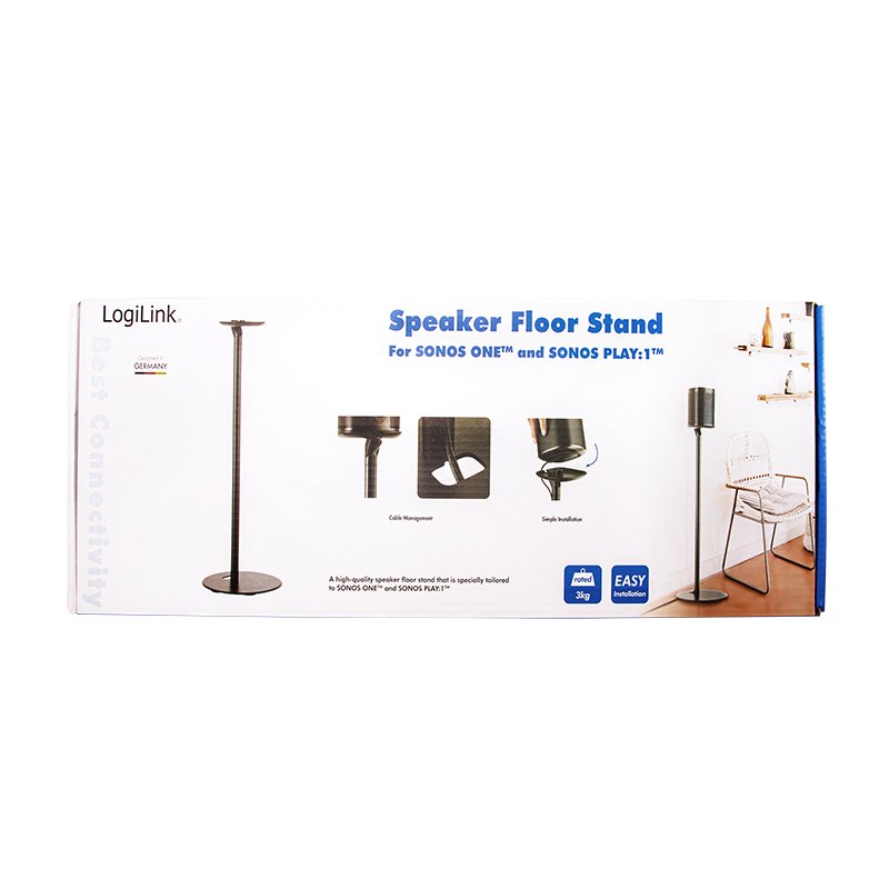 Logilink Bp0083 Soporte Para Altavoz Multimedia Negro  Para Sonos One, One Sl