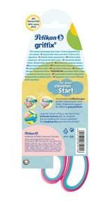 Tijera Pelikan Griffix Universal Corte Recto Azul, Rosa