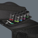 Wera 05004580001 Set De Conectores Y Conector Juego De Enchufes, Llave De Tubo Negro, Juego De Enchufes, 1/2", Métrico, 9 Cabezal(Es), 13,14,15,16,17,18,19,20,21 Mm, 230 Mm