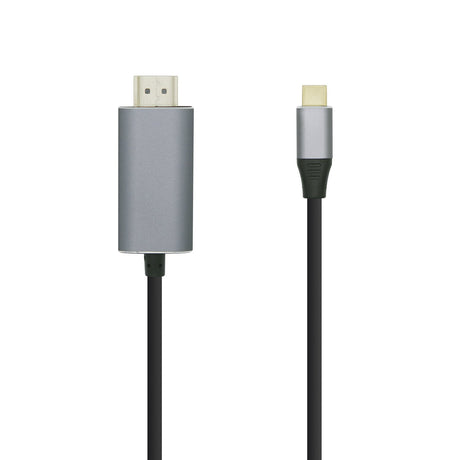 EAN 8436574704327 - AISENS A109-0393 adaptador de cable de vídeo 1,8 m HDMI tipo A (Estándar) USB Tipo C Aluminio, Negro imagen 1