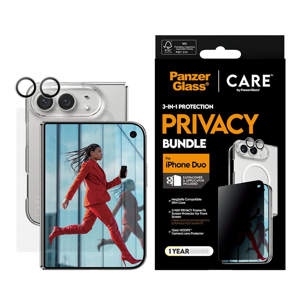 Panzerglass Care 3-In-1 Flagship Privacy Hndle Iphone 18 Duo