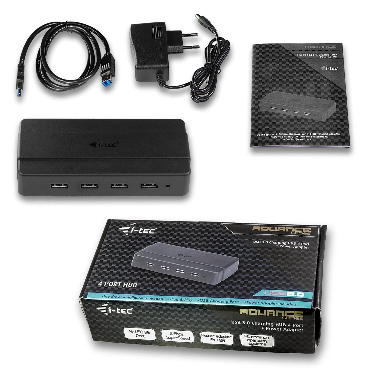 I-Tec Usb 3.0 Charging Hub 4 Port + Power Adapter