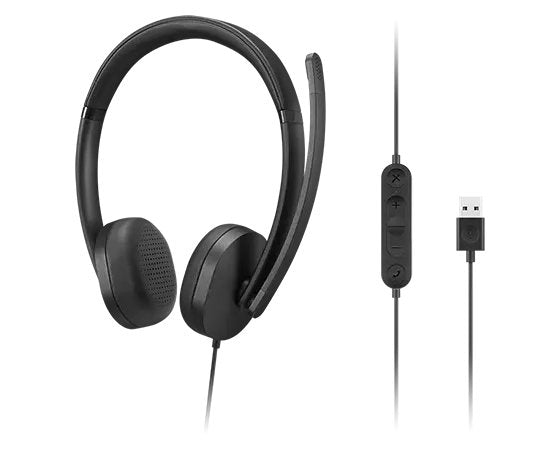 Auriculares  Lenovo 4xd1p83425  Alámbrico Usb Tipo A Negro