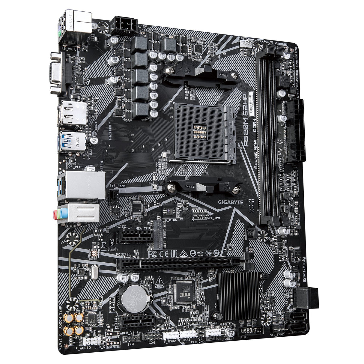 Gigabyte A520m S2hp Am4 2xddr4 D-Sub Hdmi Dp M.2