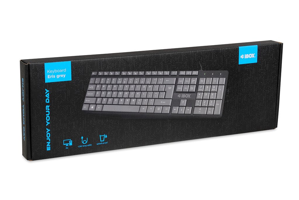EAN 5903968681272 - iBox IKC2010G teclado Hogar USB QWERTY Inglés Gris, Negro imagen 6