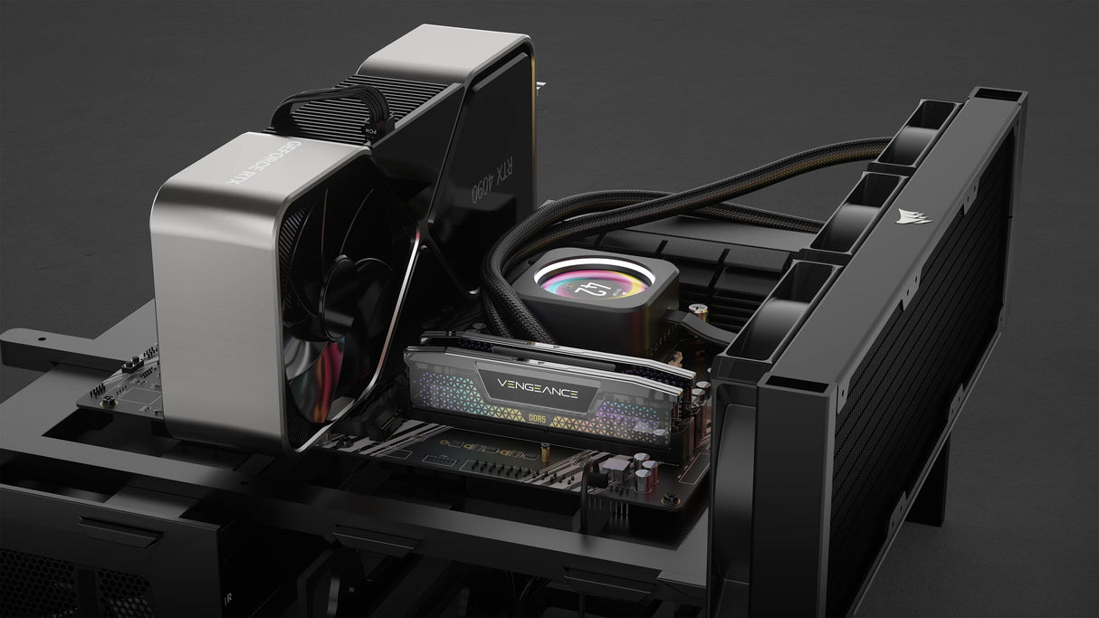 Memoria Corsair 48 Gb Ddr5-8400 2x 24 Gb  Kit Dual, Ram Plateada, Cmkc48gx5m2x8400c40, Vengeance, Intel Xmp Cmkc48gx5m2x8400c40