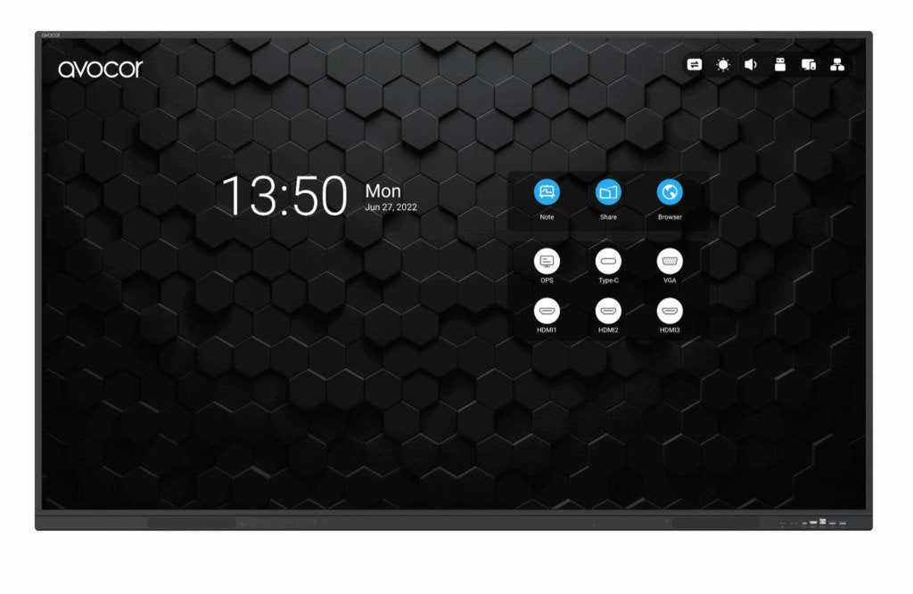 Avocor Avs-8610e 86" Clase Diagonal S Series Pantalla Lcd Con Retroiluminación Led Interactivo Con Pantalla Táctil (Multitáctil) Android 4k Uhd (2160p) 3840 X 2160 Led De Iluminación Directa