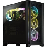Caja Pc Atx Semitorre Corsair Icue 4000d Rgb Airflow Cristal Templado Negra