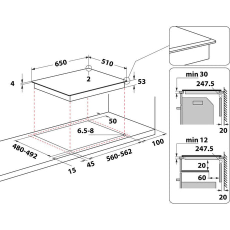 EAN 8003437207501 - Whirlpool SMO 654 OF/BT/IXL Negro Integrado 65 cm Con placa de inducción 4 zona(s) imagen 10