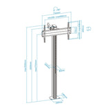 Tooq Soporte De Pantalla De Suelo Fijo 37"-70" - Peso Max 50kg - Vesa 600x400mm