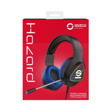 EAN 8052742553889 - Sparco SPHEADPHONEPRO auricular y casco Auriculares Alámbrico Diadema Juego USB tipo A Negro, Azul imagen 2