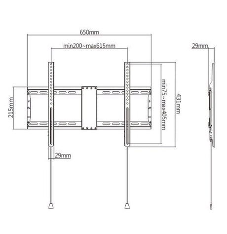 EAN 8716309126151 - Gembird WM-80F-01 soporte para TV 2,03 m (80") Negro imagen 1