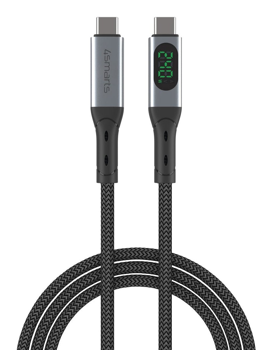 EAN 4252011911202 - 4smarts 541438 cable USB USB4 Gen 2x2 1,5 m USB C Negro, Gris imagen 1