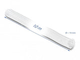 Geflechtschlauch Selbstschliessend 10 M X 19 Mm Weiss