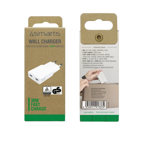 EAN 4252011913374 - 4smarts 541743 cargador de dispositivo móvil Universal Blanco Corriente alterna Carga rápida Interior imagen 7