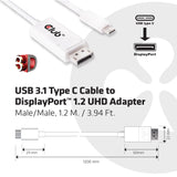 EAN 8719214470616 - CLUB3D CAC-1517 adaptador de cable de vídeo 1,2 m USB Type C Blanco imagen 4