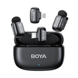 Boya Wireless Micrófono Mini-12 Lightning Usb-C, Black
