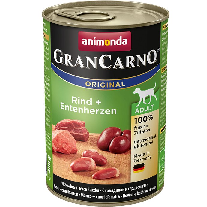 Animonda Grancarno Sabor Adulto: Corazones De Ternera Y Pato 400g