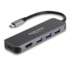 Hub Delock 64171 De Interfaz Usb 3.2 Gen 1 (3.1 Gen 1) Type-C 5000 Mbit/S Gris, Estación De Acoplamiento Usb 3.2 Gen 1 (3.1 Gen 1) Type-C, Hdmi, Usb 3.2 Gen 1 (3.1 Gen 1) Type-A, Usb 3.2 Gen 1 (3.1 Gen 1) Type-C, 5000 Mbit/S, 30 Hz, 3840 X