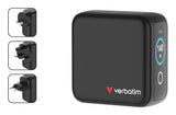 Cargador De Pared Universal Gan Para Viaje Verbatim Mini Gan Charger Con Pantalla 3xusb Tipo-C 1xusb 140w