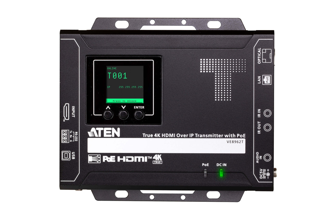 Transmisor Hdmi Sobre Ip True 4k Con Poe Aten-Ve8962t