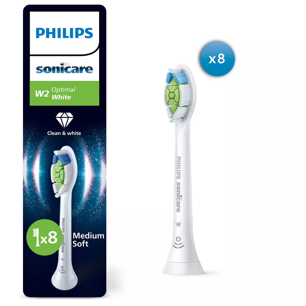EAN 8720689035835 - Philips HX6068/87 cepillo de cabello 8 pieza(s) Blanco imagen 1