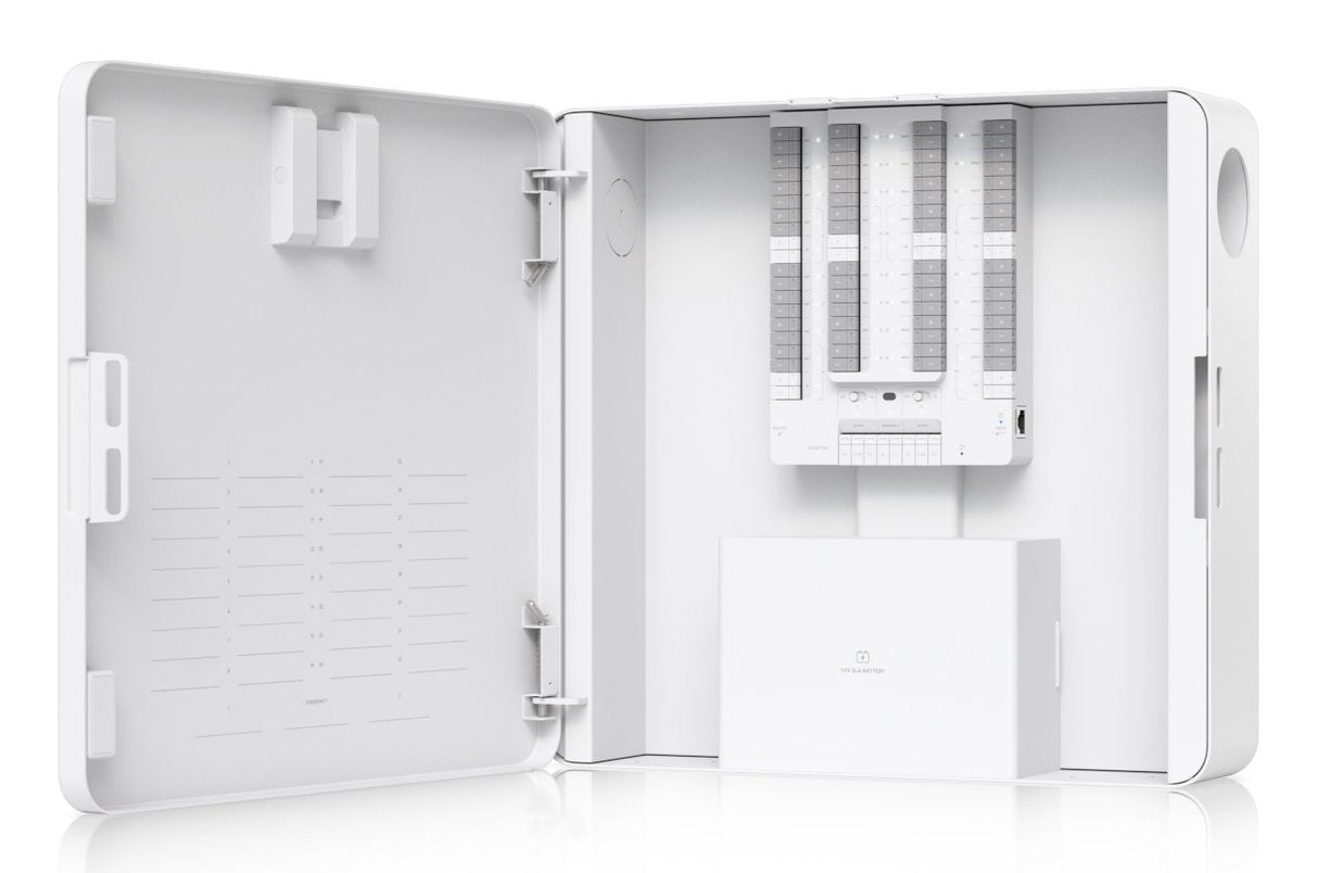 Ubiquiti Up-Alarmhub-Kit Concentrador De Control De Alarmas Con 32 Zonas De Entrada Para Sensores De Intrusi&Oacute N Cableados, Alimentado Por Entrada Poe++ Y Con Bater&Iacute A De Reserva Opcional.