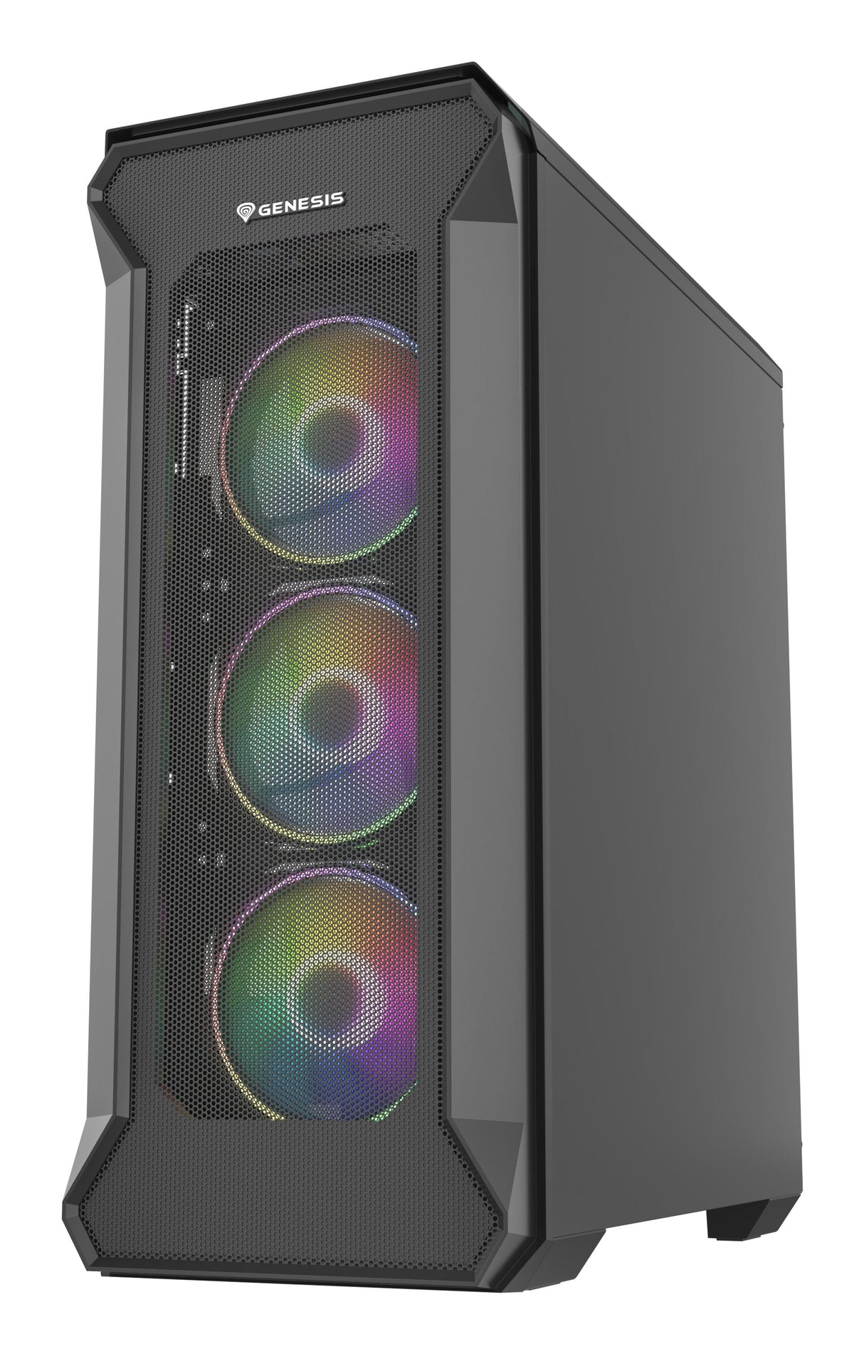 Caja Pc Gaming Genesis Irid 505 Argb Atx 2xusb 3.0 2xusb 2.0 S/F Cristal Templado