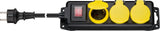 Goobay 45193 Base Múltiple Interior 3m 3 Salidas Ac Negro, Amarillo