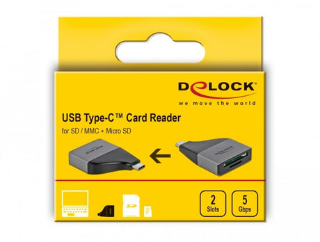 EAN 4043619641178 - DeLOCK 64117 lector de tarjeta USB 3.2 Gen 1 (3.1 Gen 1) Type-C Gris imagen 2
