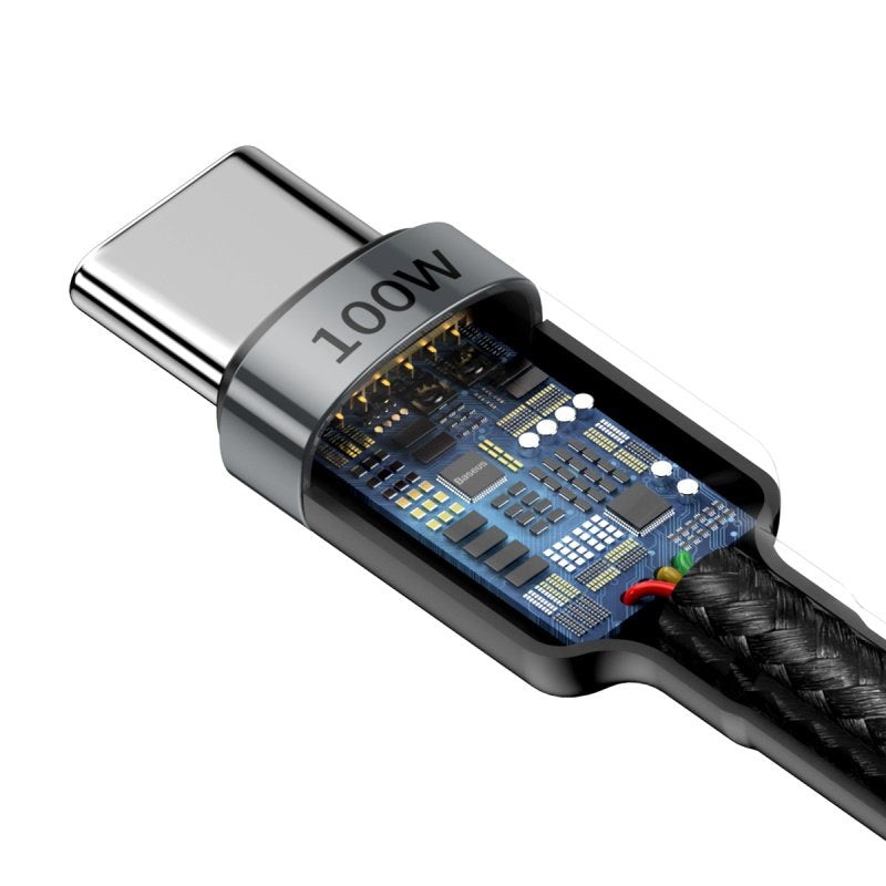Baseus Cafule Gris/Negro - Cable Usb Tipo C A Tipo C  100w 2m