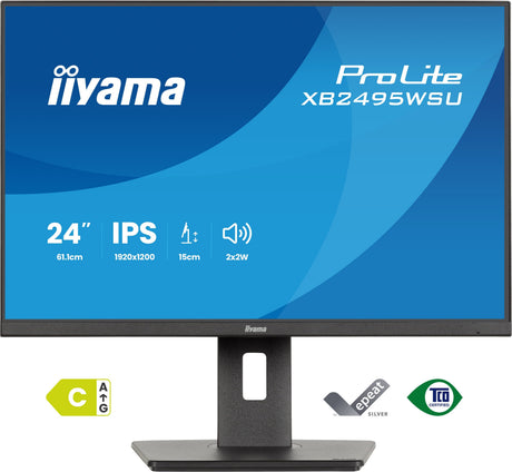 EAN 4948570127641 - iiyama ProLite XB2495WSU-B1 pantalla para PC 61,2 cm (24.1") 1920 x 1200 Pixeles WUXGA LCD Negro imagen 2