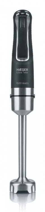 Batidora De Mano Haeger Ultra Twist 1500w Cuchilla Triple Titanio Acero Inoxidable Negro