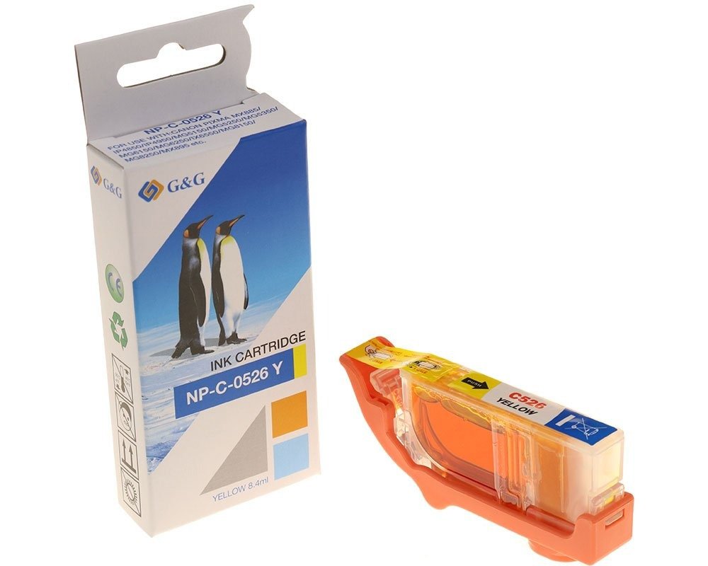 G&G Cartucho De Tinta Compatible Canon Cli-526y/ 4543b001 Amarillo