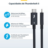 EAN 0065030920360 - StarTech.com TBLT5MM50CM240W cable Thunderbolt 0,5 m 80 Gbit/s Negro imagen 11