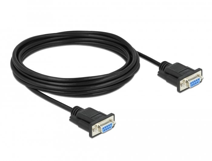 Cable Serie Rs-232 D-Sub 9 Hembra A Hembra De Módem Nulo Con Carcasa De Enchufe Estrecha - Control Automático Cts / Rts - 5 M