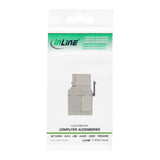 Módulo Keystone Inline Rj45 Hembra A Hembra Snap-In Cat.6a Stp
