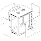 Rack Cabinet 12u Wall Mounted  Rack Black