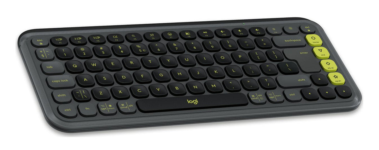 Teclado Ingles + Ratón Logitech Pop Icon Bluetooth Qwerty Internacional De Ee.Uu. Granito, Verde