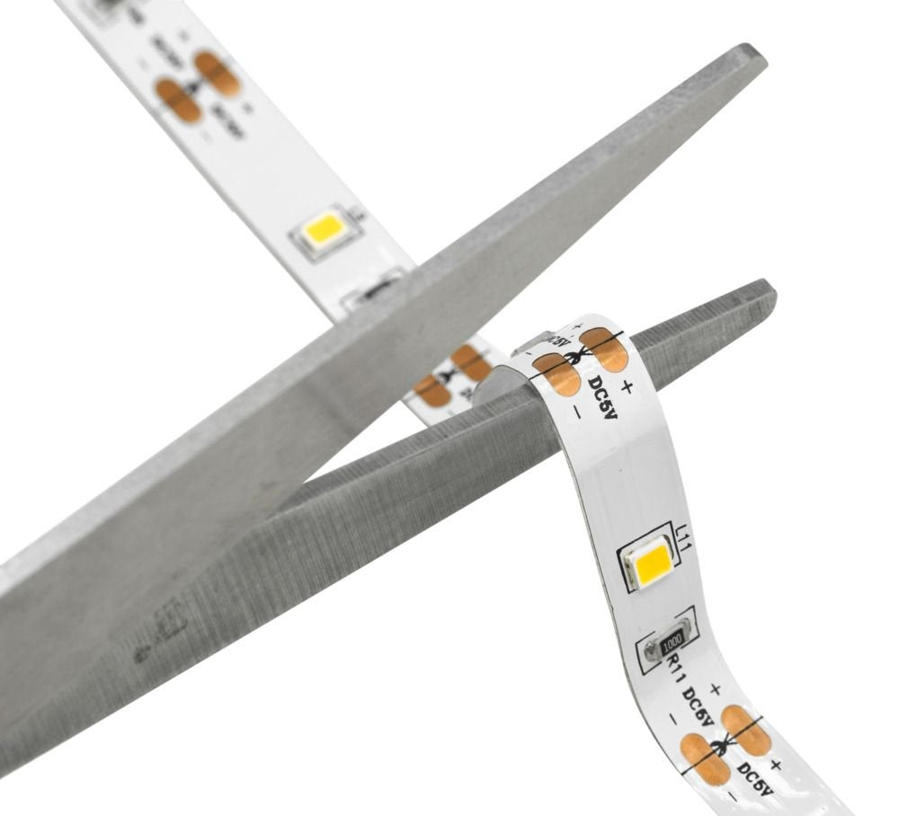 Ansmann 1600-0436 Tira De Led De 2 M Con Sensor Crepuscular Y De Movimiento Pir, Iluminación De Armario Led, Incluidas 4 Pilas Aaa